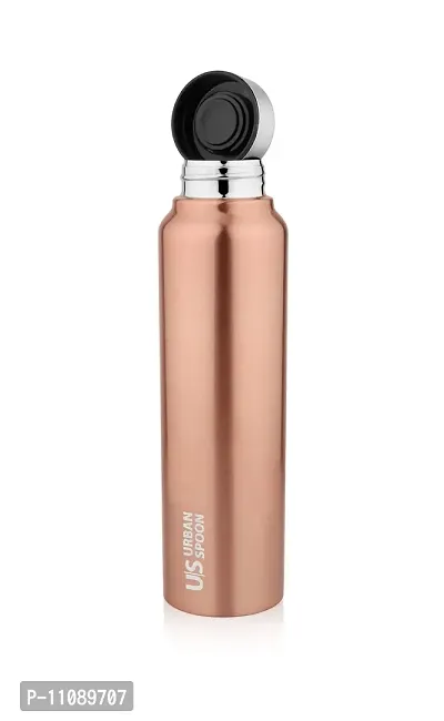 Urban Spoon Stainless Steel Water Bottle, Refrigerator Water Bottle, Bag Pack Bottle, Office Water Bottle - 920 Ml - 1 Pc - Straight - Copper Finish-thumb4