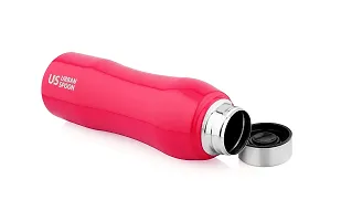 Urban Spoon Stainless Steel Water Bottle, Refrigerator Bottle - 1000 Ml 1 Pc - Belly Cherry Red-thumb3