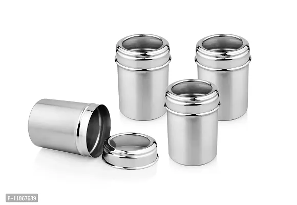 Urban Spoon Canister (4 Pcs Set (2 x 800 Ml. 2 x 1000 Ml Each), Stainless steel Container, Storage Jar Top See Through, Spice Jar