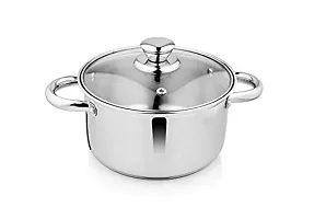 Vinayak International Stainless Steel Casserole with Lid - 2300L, 1 Piece, Silver-thumb1