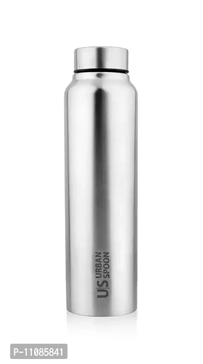 Urban Spoon Stainless Steel Water Bottle, Refrigerator Water Bottle - 920 Ml - 1 Pc - Straight - Silver-thumb0