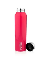 URBAN SPOON Stainless Steel Refrigerator Water Bottle - 920 Ml - 1 Pc - Straight - Cherry Red-thumb4