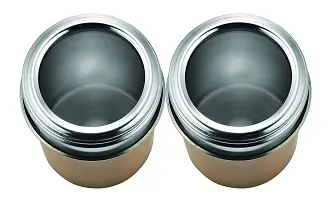 Vinayak International Stainless Steel Spice Jar, Spice Container, Jar, Canister, 375 ml Set of 2 Pcs-thumb2