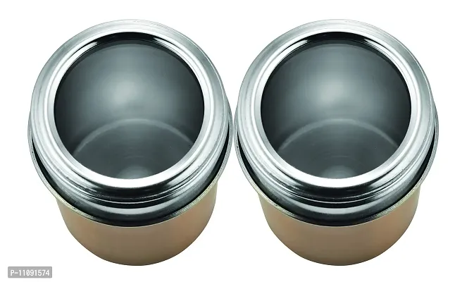 Vinayak International Stainless Steel Spice Jar, Spice Container, Jar, Canister, 375 ml Set of 2 Pcs-thumb3
