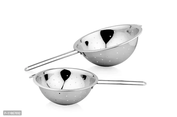 URBAN SPOON Stainless Steel Colander, Strainer 30 cm 3870 Ml | Mixing Bowl, Besan 32 cm 3200 Ml Set of 2 Pcs