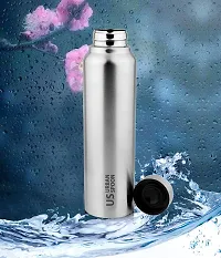 Urban Spoon Stainless Steel Water Bottle, Refrigerator Water Bottle - 920 Ml - 1 Pc - Straight - Silver-thumb3