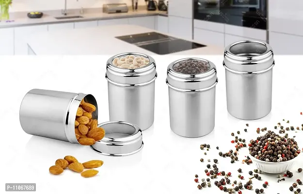 Urban Spoon Canister (4 Pcs Set (2 x 800 Ml. 2 x 1000 Ml Each), Stainless steel Container, Storage Jar Top See Through, Spice Jar-thumb5