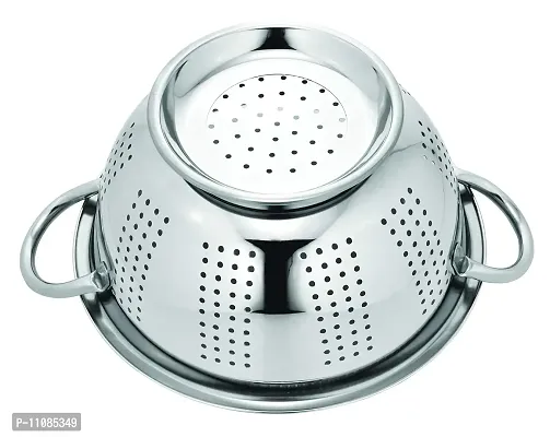 Vinayak Stainless Steel Colander, Strainer, Sieves 3000ml Dia- 24cm with Pudding and Handle-thumb4