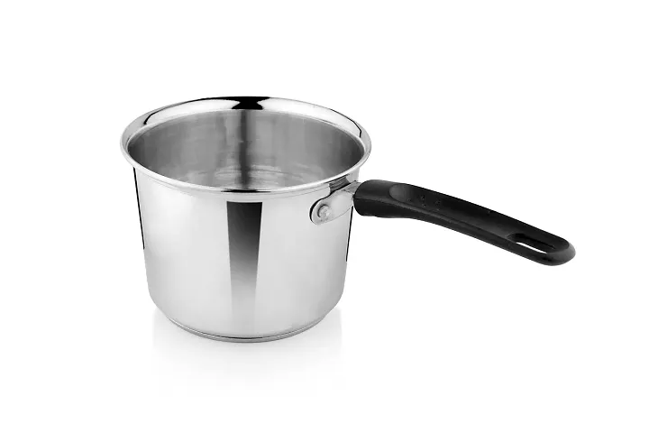 Urban Spoon Stainless Steel Induction Bottom Sauce Pan, Tea Pan, Tepeli Patila, Sauce Pot, Milk Pan Dia - 14.5 cm Capacity - 1250 ml