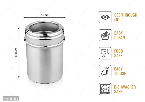 Urban Spoon Canister (4 Pcs Set (2 x 800 Ml. 2 x 1000 Ml Each), Stainless steel Container, Storage Jar Top See Through, Spice Jar-thumb4