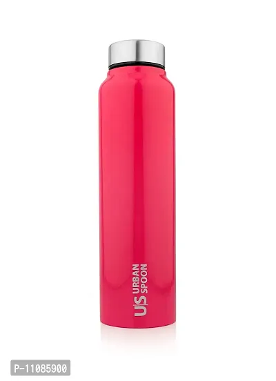 URBAN SPOON Stainless Steel Refrigerator Water Bottle - 920 Ml - 1 Pc - Straight - Cherry Red-thumb2