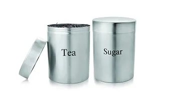 Vinayak International Stainless Steel Store And Stack Canister - 1580 ml, 2 Pieces, Silver-thumb1
