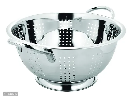 Vinayak Stainless Steel Colander, Strainer, Sieves 3000ml Dia- 24cm with Pudding and Handle-thumb2