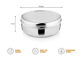 Urban Spoon Stainless Steel Chapatti Box, Puri Box, Serving Bowl, Storage Container, Multi Purpose Container 1550 ml-thumb1