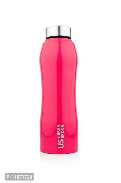 Urban Spoon Stainless Steel Water Bottle, Refrigerator Bottle - 1000 Ml 1 Pc - Belly Cherry Red-thumb2