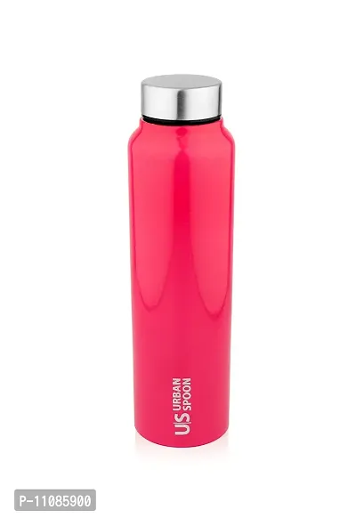 URBAN SPOON Stainless Steel Refrigerator Water Bottle - 920 Ml - 1 Pc - Straight - Cherry Red