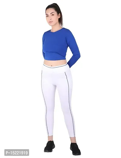 Buy NEVER LOSE Gym wear Leggings Ankle Length Stretchable Workout Tights/Sports  Leggings/Sports Fitness Yoga Track Pants for Girls Women-White-X-L Online  In India At Discounted Prices