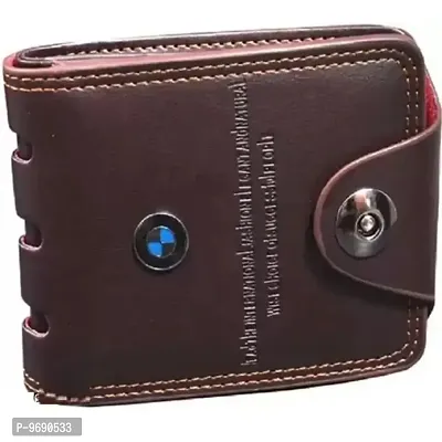 BMW Stylish Leather Wallet For Men Brown Pack of 01-thumb0