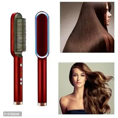 Hair Straightener Tourmaline Ceramic Hair Curler Brush Hair Comb Pack Of 01-thumb0