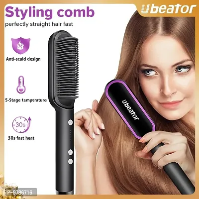 Comb Brush For Men  Women Hair Straightening and Smoothing Comb, Electric Comb, Straightener Comb, PTC Technology Electric with 5 Temperature C