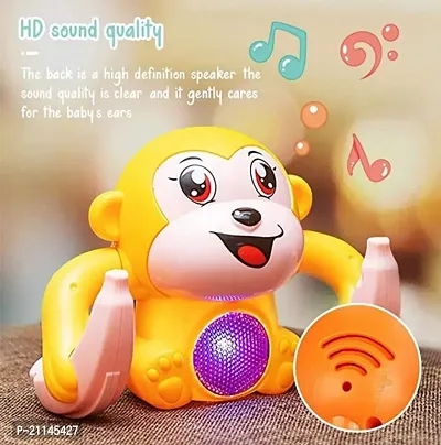 New Tumbling Jumping Monkey Toy for Baby and Kids, Sound Control Banana Monkey with Musical Toy with Light and Sound for Kids, Multicolor PACK OF 01-thumb0