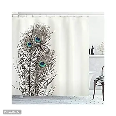 K30 3D Morapankha Digital Printed Polyester Fabric Curtains for Bed Room Kids Room Living Room Color White Window/Door/Long Door (D.N. 790)-thumb0