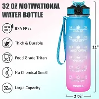 AR BHUMI Unbreakable Motivational Sipper Bottle With Straw Non- Toxic1 Litre Water Bottle With Time Markings For Home, Office, Gym Sports, School-thumb3