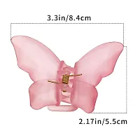 ARB Matte Finish Hair Clutcher in Butterfly Design Transparent Plastic Hair Clip For Girls and Women Best Design Hair Claw For Womens and Girls-thumb2