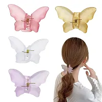 ARB Matte Finish Hair Clutcher in Butterfly Design Transparent Plastic Hair Clip For Girls and Women Best Design Hair Claw For Womens and Girls-thumb3