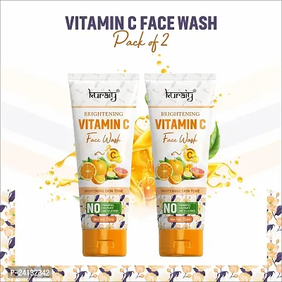 KURAIY 100% Premium Vitamin C  Facial Cleanser Refreshing Oil Control  Brightens Skin Cleans Face Wash-thumb0