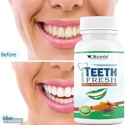 KURAIY Teeth Whitening Powder 100 Grams Remove Plaque Stains Toothpaste Dental Tools Brighten Teeth Cleaning Oral Hygiene Toothbrush