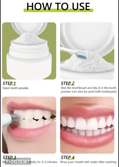 KURAIY Teeth Whitening Powder 100 Grams Remove Plaque Stains Toothpaste Dental Tools Brighten Teeth Cleaning Oral Hygiene Toothbrush-thumb2