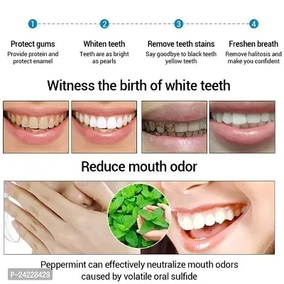 KURAIY Teeth Whitening Activated Carbon Powder Healthy Harmless Bamboo Charcoal Whitening Oral Hygiene Cleaning Teeth Caring 100g-thumb3