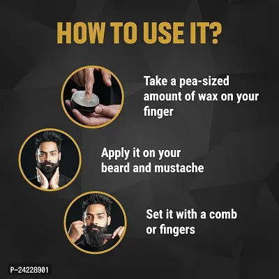 KURAIY Beard Wax Almond  Thyme for beard styling (100 gm) Hair Wax  (100 g)-thumb2