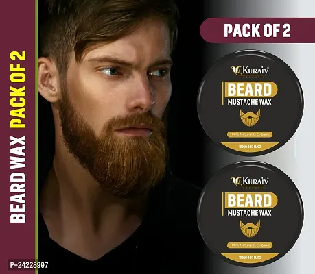 KURAIY Stronghold Styling Hair  Beard Wax | Instant Style Beard Wax for Men Hair Wax  (100 g)