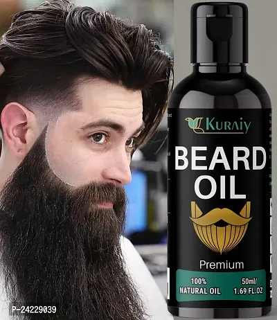 KURAIY Growth Beard Oil Grow Beard Thicker  More Full Thicken Hair Beard Oil For Men Beard Grooming Treatment Beard Care