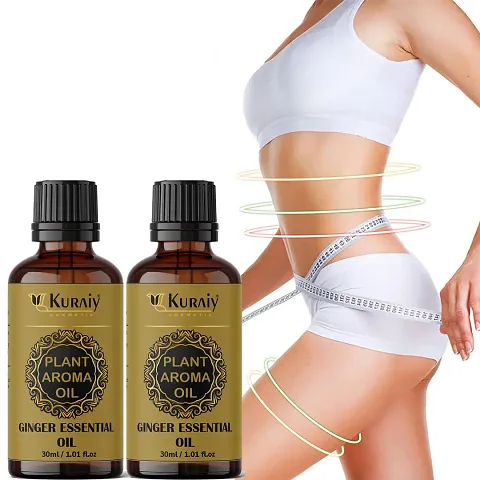 KURAIY 100% Pure Essential Oils Natural Ginger Oil Massage Oil Lymphatic Drainage Therapy Anti Aging Plant Essential Oil Beauty Health