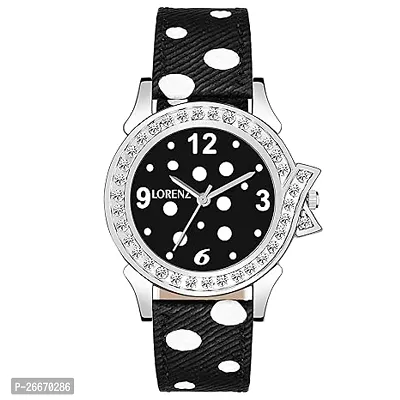 Stylish Black Synthetic Leather Analog Watches For Women-thumb0