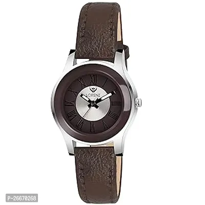 Stylish Brown Synthetic Leather Analog Watches For Women