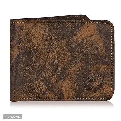 Designer Brown Leather Solid Two Fold Wallet For Men-thumb0