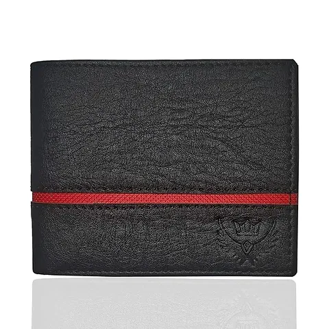 Stylish PU Leather Textured Two Fold Wallet