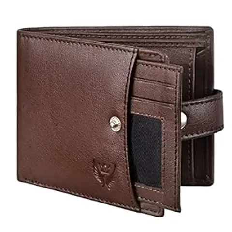 Designer Leather Solid Two Fold Wallet For Men