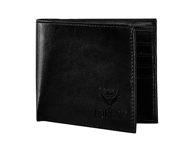 Designer Leather Solid Two Fold Wallet For Men