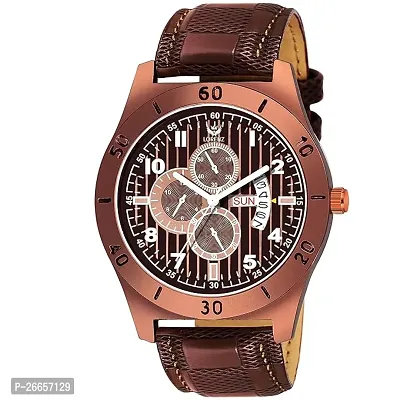 Stylish Men Genuine Leather Analog daily Use Watch