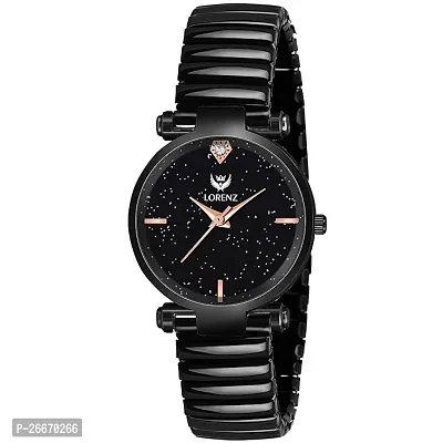 Stylish Black Metal Analog Watches For Women