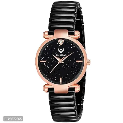 Stylish Black Metal Analog Watches For Women-thumb0