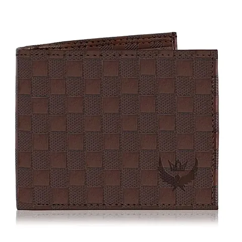 Stylish PU Leather Textured Two Fold Wallet
