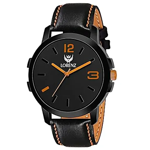 Stylish Men Genuine Leather Analog daily Use Watch