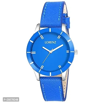 Stylish Blue Synthetic Leather Analog Watches For Women-thumb0