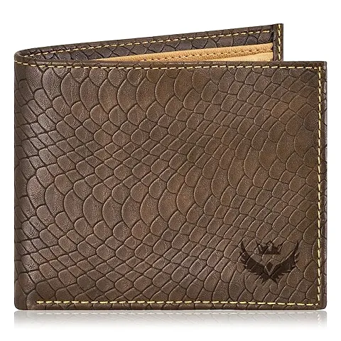 Designer Leather Solid Two Fold Wallet For Men